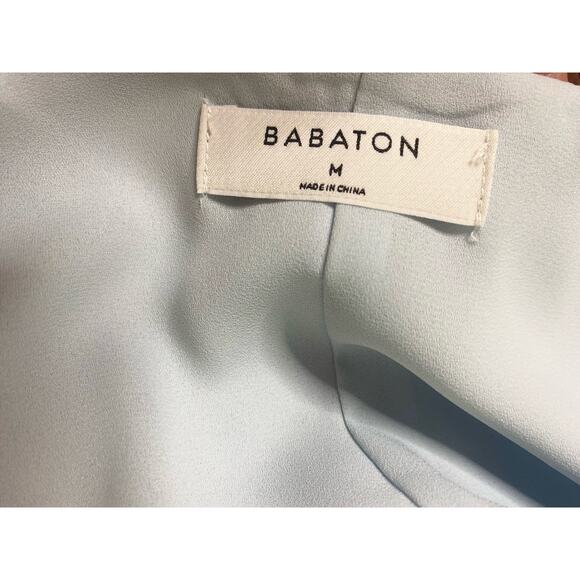 BABATON ARITZIA Chiffon Baby Blue Kimono Wrap Knee Length Dress US MEDIUM - Picture 12 of 14